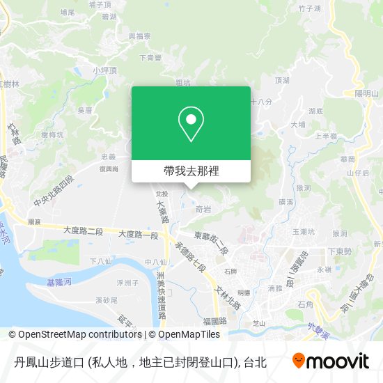 丹鳳山步道口 (私人地，地主已封閉登山口)地圖