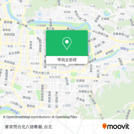 麥當勞台北八德餐廳地圖