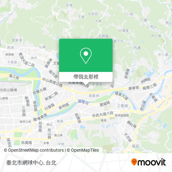 臺北市網球中心地圖