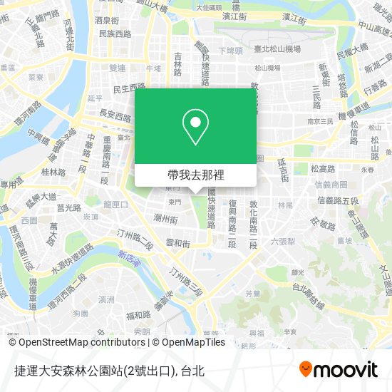 捷運大安森林公園站(2號出口)地圖