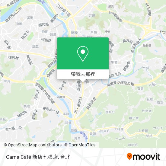 Cama Café 新店七張店地圖