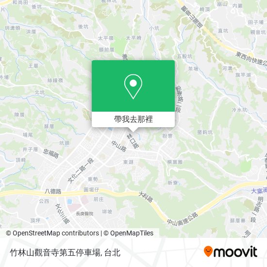 竹林山觀音寺第五停車場地圖
