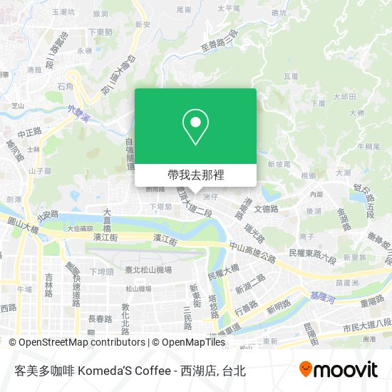 客美多咖啡 Komeda‘S Coffee - 西湖店地圖