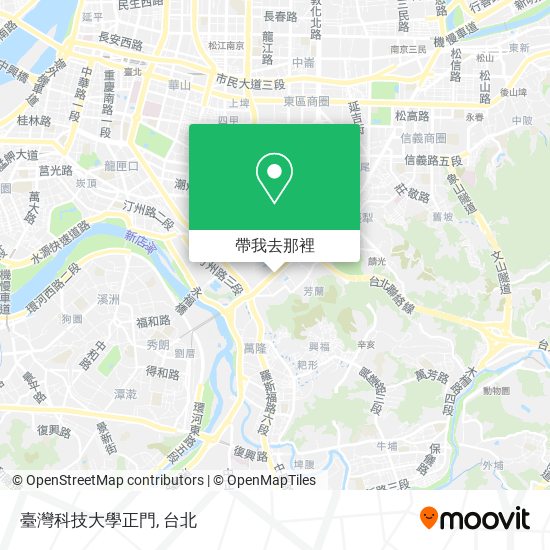 臺灣科技大學正門地圖