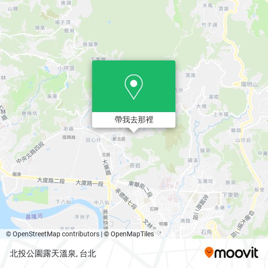 北投公園露天溫泉地圖