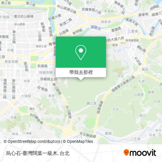 烏心石-臺灣闊葉一級木地圖