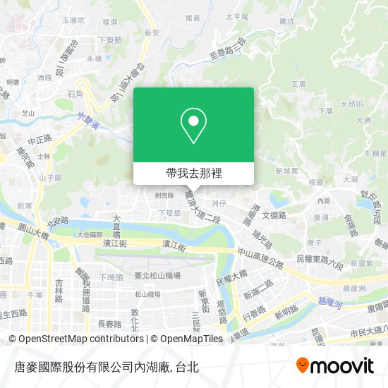 唐麥國際股份有限公司內湖廠地圖