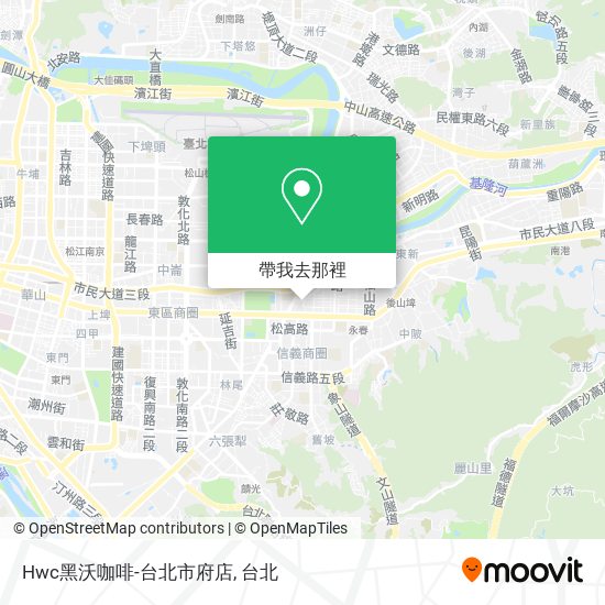 Hwc黑沃咖啡-台北市府店地圖