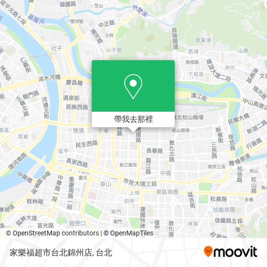 家樂福超市台北錦州店地圖