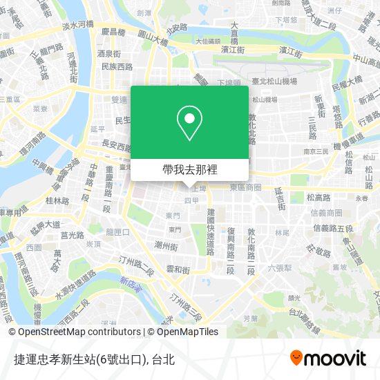 捷運忠孝新生站(6號出口)地圖