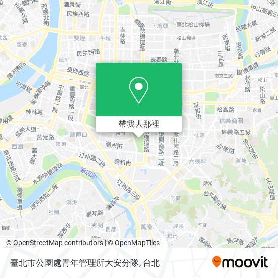 臺北市公園處青年管理所大安分隊地圖