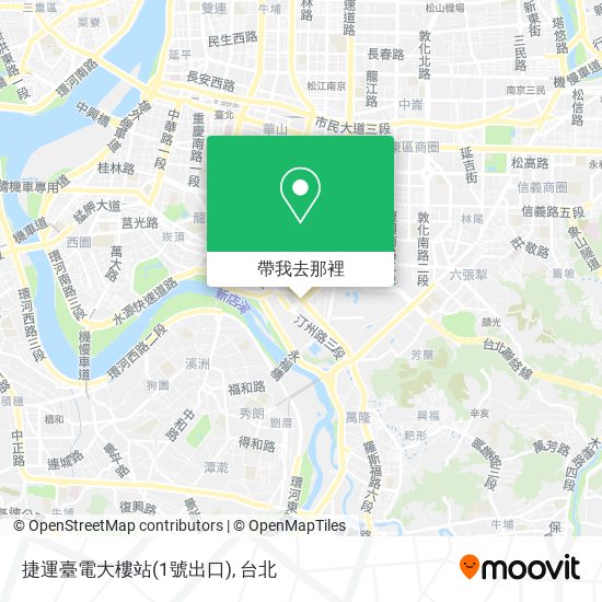 捷運臺電大樓站(1號出口)地圖