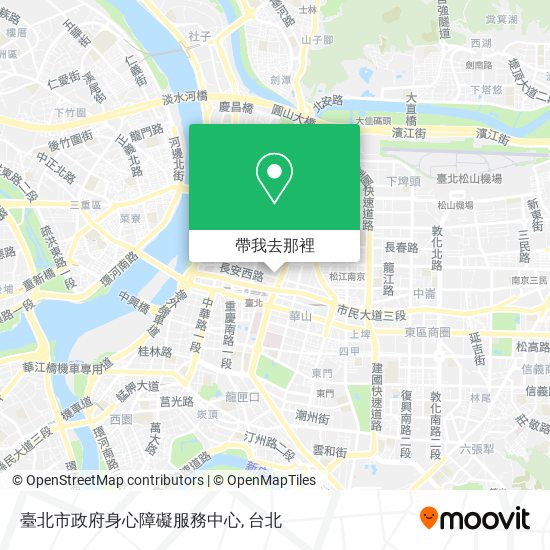 臺北市政府身心障礙服務中心地圖