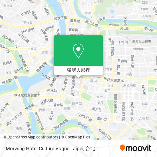 Morwing Hotel Culture Vogue Taipei地圖