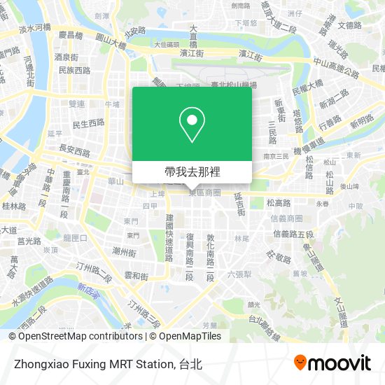 Zhongxiao Fuxing MRT Station地圖