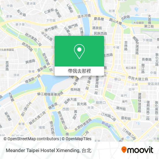 Meander Taipei Hostel Ximending地圖