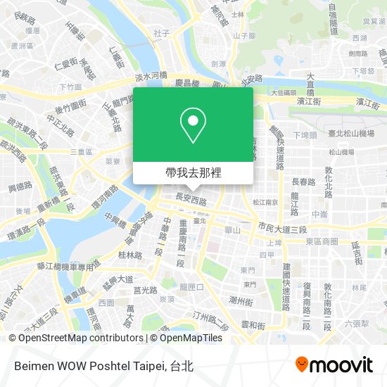 Beimen WOW Poshtel Taipei地圖