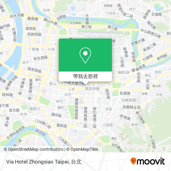 Via Hotel Zhongxiao Taipei地圖
