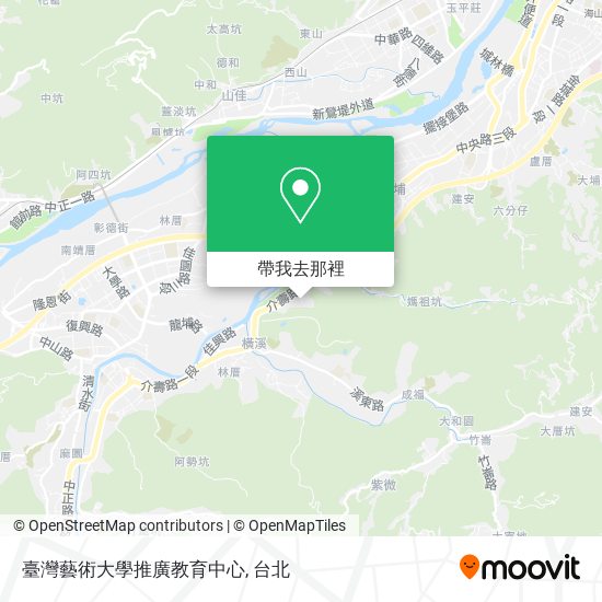 臺灣藝術大學推廣教育中心地圖