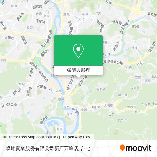 燦坤實業股份有限公司新店五峰店地圖