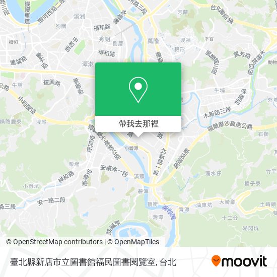 臺北縣新店市立圖書館福民圖書閱覽室地圖