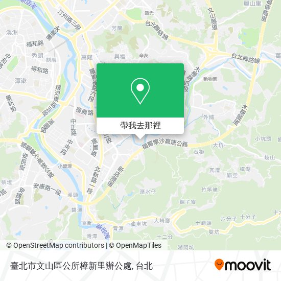 臺北市文山區公所樟新里辦公處地圖