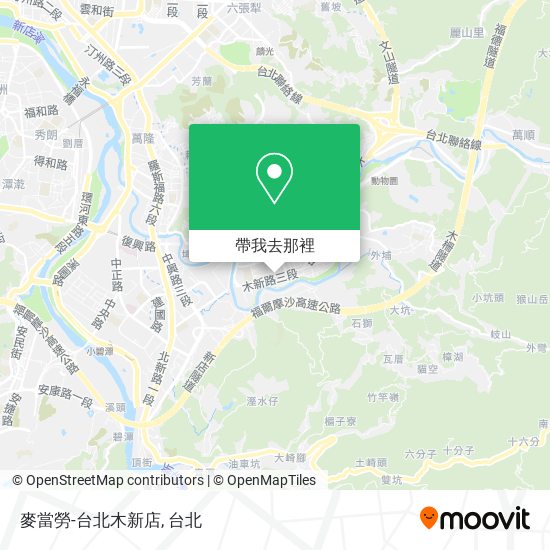 麥當勞-台北木新店地圖