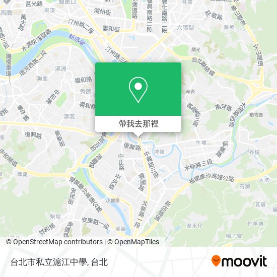 台北市私立滬江中學地圖