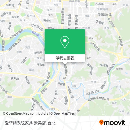 愛菲爾系統家具 景美店地圖