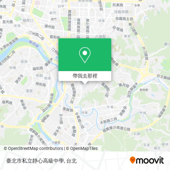 臺北市私立靜心高級中學地圖