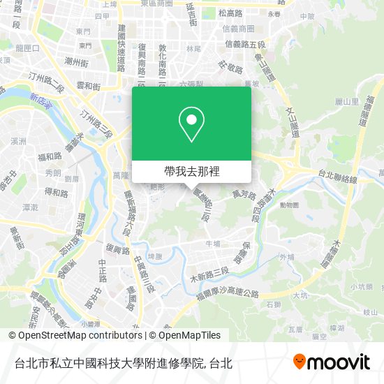 台北市私立中國科技大學附進修學院地圖