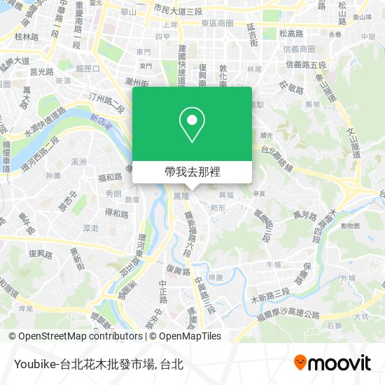 Youbike-台北花木批發市場地圖