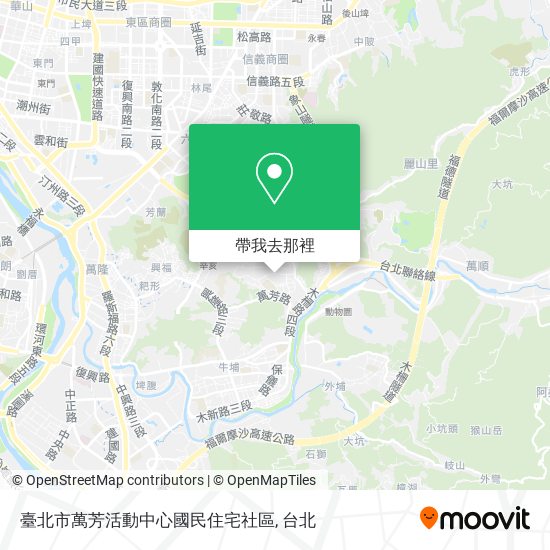 臺北市萬芳活動中心國民住宅社區地圖