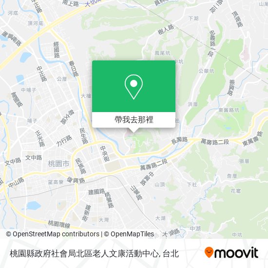 桃園縣政府社會局北區老人文康活動中心地圖