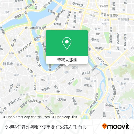 永和區仁愛公園地下停車場-仁愛路入口地圖