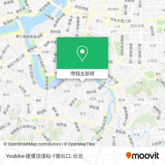 Youbike-捷運頂溪站-1號出口地圖