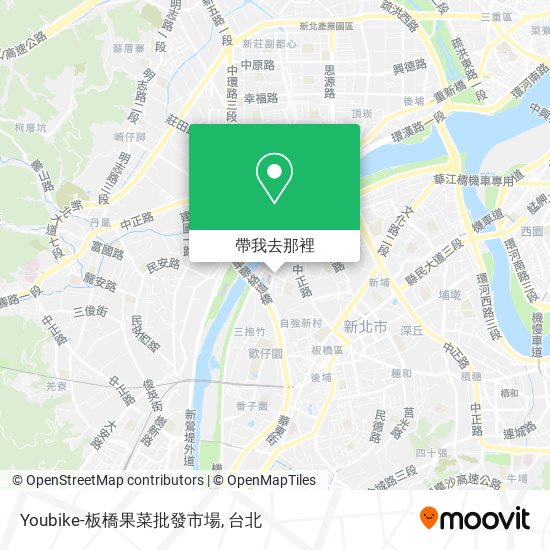 Youbike-板橋果菜批發市場地圖