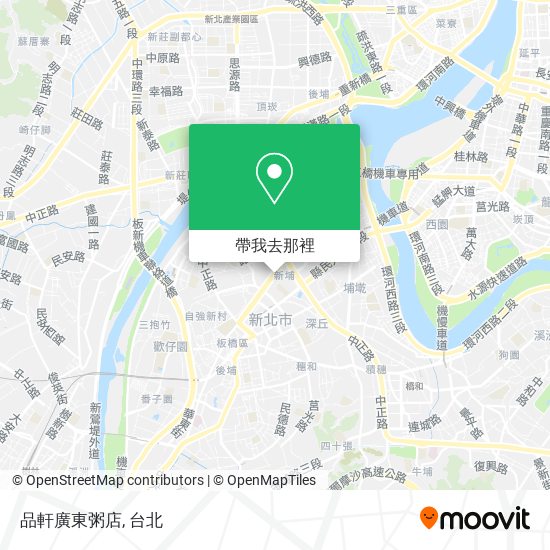 品軒廣東粥店地圖