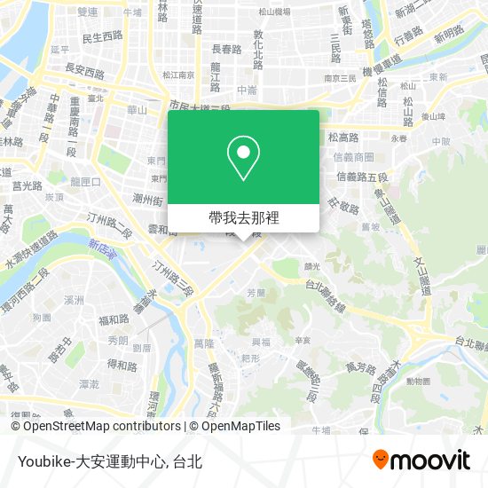 Youbike-大安運動中心地圖