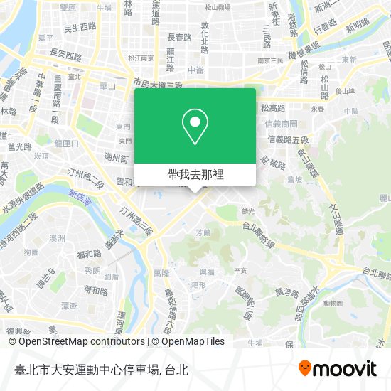 臺北市大安運動中心停車場地圖