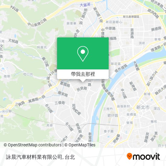 詠晨汽車材料業有限公司地圖