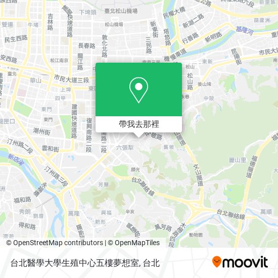 台北醫學大學生殖中心五樓夢想室地圖