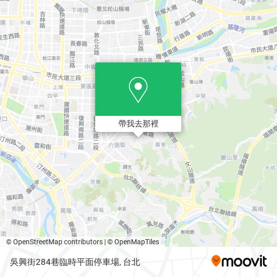 吳興街284巷臨時平面停車場地圖