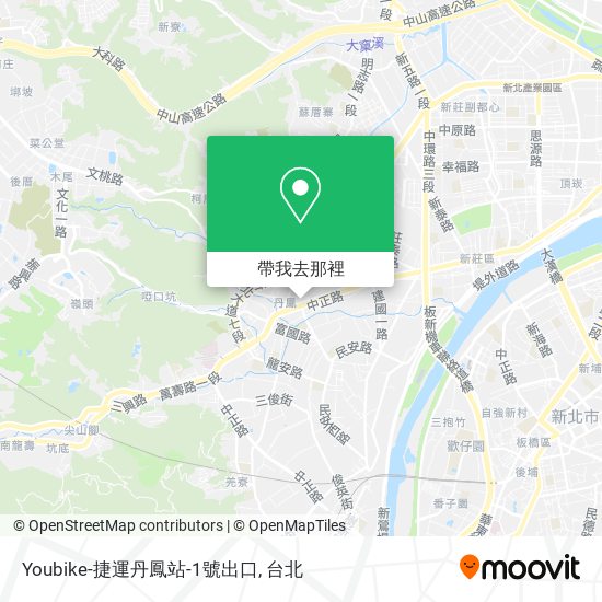Youbike-捷運丹鳳站-1號出口地圖