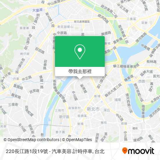 220長江路1段19號 - 汽車美容.計時停車地圖