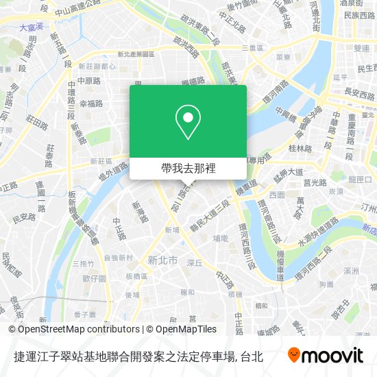 捷運江子翠站基地聯合開發案之法定停車場地圖