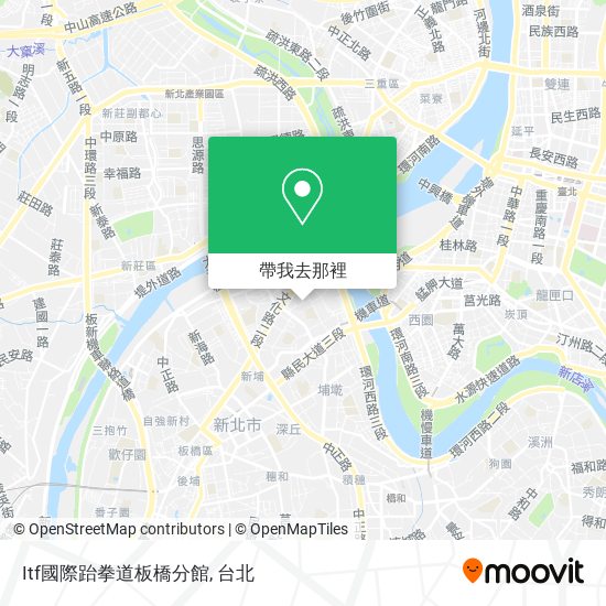 Itf國際跆拳道板橋分館地圖