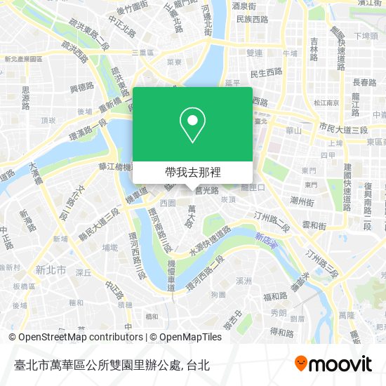 臺北市萬華區公所雙園里辦公處地圖