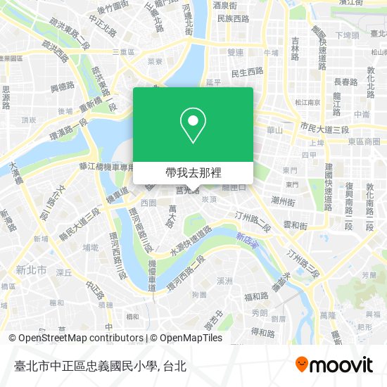 臺北市中正區忠義國民小學地圖