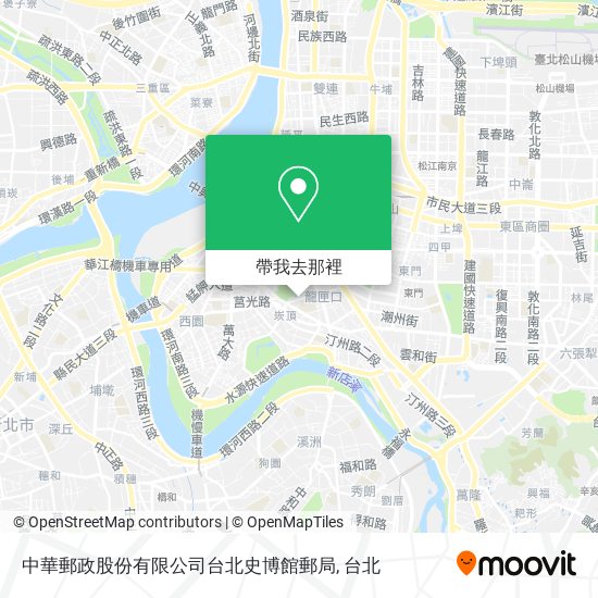 中華郵政股份有限公司台北史博館郵局地圖